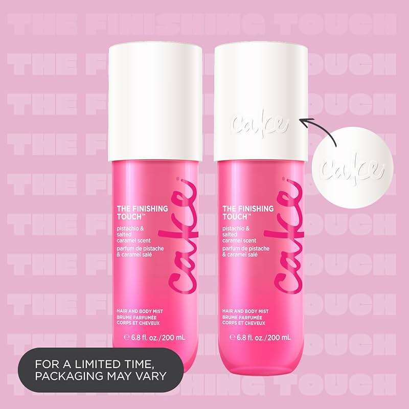 Cake Beauty Hair & Body Mist, The Finishing Touch - Pistachio & Salted Caramel Scent - Infused with Vitamin E & Argan Oil - For All Skin & Hair Types - 6.8 Fl Oz / 200 mL - Image 8