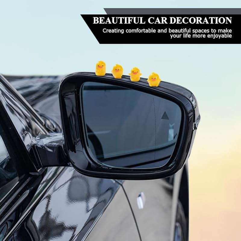 QZTYTY 6PCS Cute Car Rearview Mirror Hanging Decor and Dashboard Decorations, Duck Ornament, Mini Ducks Car Dashboard Decors, Rear View Mirror Accessories Universal for Women Men - Image 4