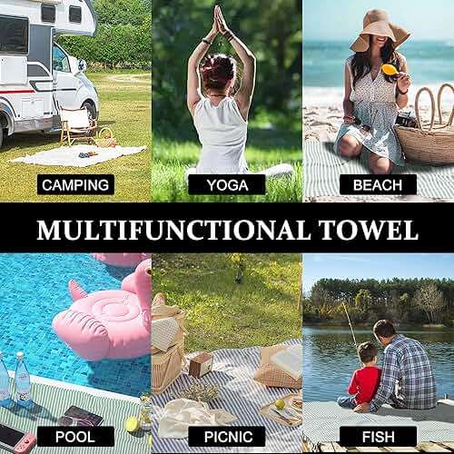 4 Pack Turkish Striped Beach Towels Bulk Oversized 39"x71" Large Bath and Pool Set Quick Dry Lightweight Travel Towel for Adult,100% Cotton - Image 6