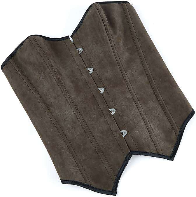 Eohak Women's Sexy Satin Corset-Bustier Floral Print Boned Overbust Corset Top Black Satin Waist Cincher - Image 8