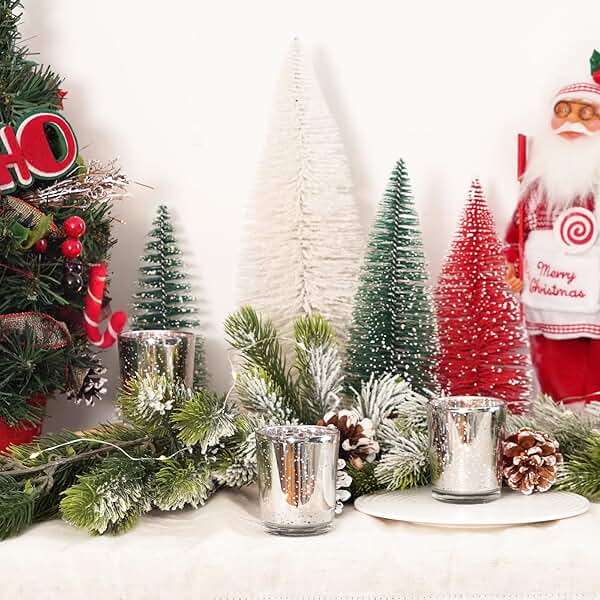 Homemory 36 Pcs Silver Votive Candle Holders, Mercury Glass Candle Holder, Tealight Candle Holders for Table Centerpieces, Baby Shower, Party, Anniversary, Wedding, Home Decor, Halloween, Christmas - Image 2