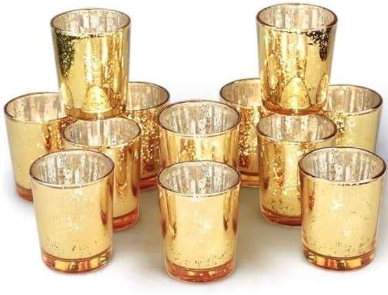 Homemory 36 Pcs Silver Votive Candle Holders, Mercury Glass Candle Holder, Tealight Candle Holders for Table Centerpieces, Baby Shower, Party, Anniversary, Wedding, Home Decor, Halloween, Christmas - Image 3