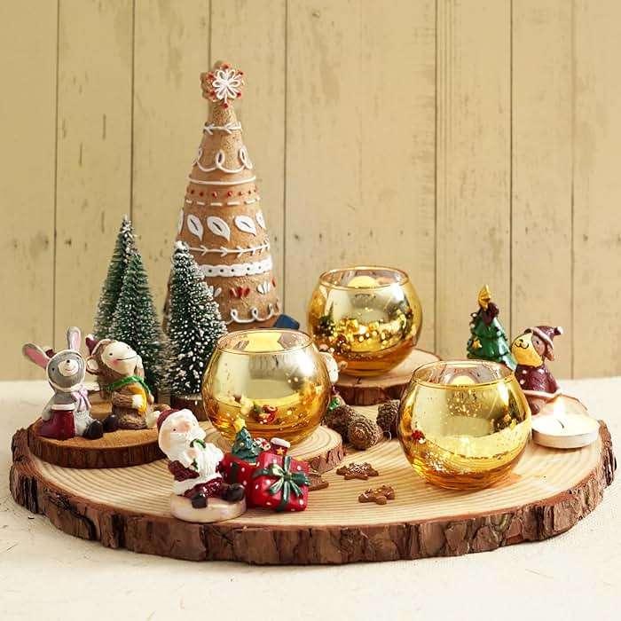 Homemory 36 Pcs Gold Votive Candle Holders, Round Mercury Glass Candle Holder, Tealight Candle Holders for Table Centerpieces, Baby Shower,Anniversary, Wedding, Home Decor, Halloween, Christmas - Image 4