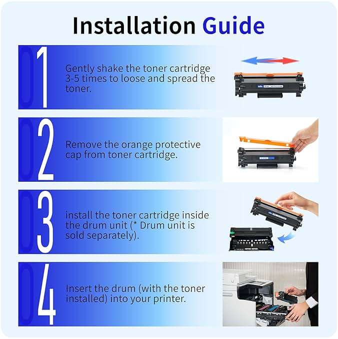 TN760 Toner Cartridge and DR730 Drum Unit Replacement for Brother TN-760 TN730 DR730 DR-730 Compatible with DCP-L2550DW HL-L2350DW HL-L2390DW HL-L2395DW Printer (2 Toners, 1 Drum Unit, 3 Pack) - Image 4