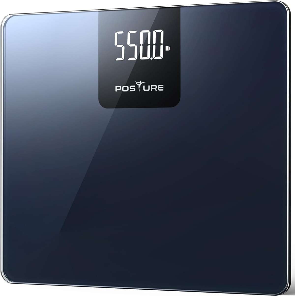 Posture 550lb Capacity Digital Bathroom Scale High Precision Body Weight Scale Extra Wide Platform Large LED Display, and Durable 8mm Tempered Glass Platform for Home - Image 1
