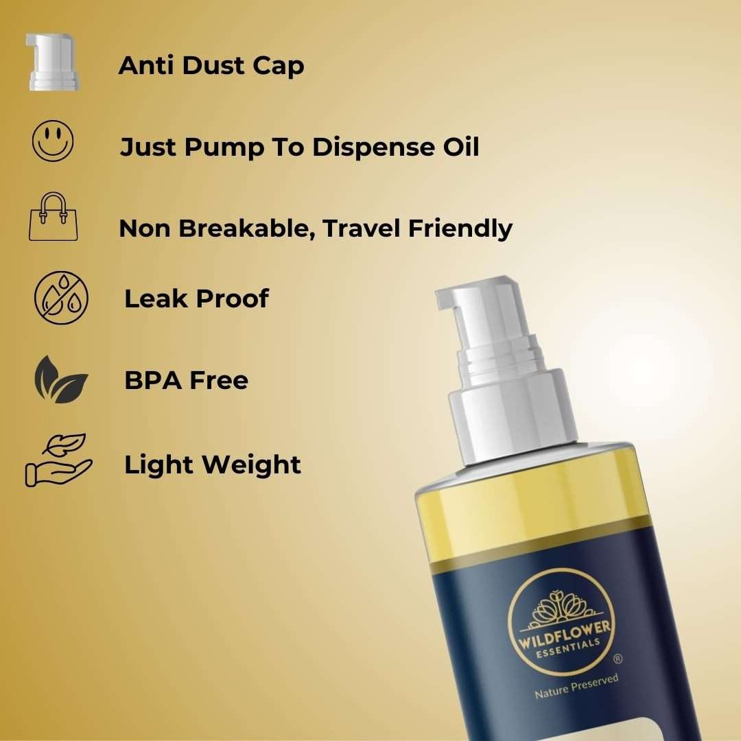 WILDFLOWER ESSENTIALS Camellia Oil (Camellia kissi) 100% Natural Cold Pressed Carrier Oil For Face, Hair, Skin, Body | with Dispensing Pump 1.69 Fl Oz (50ml) - Image 7