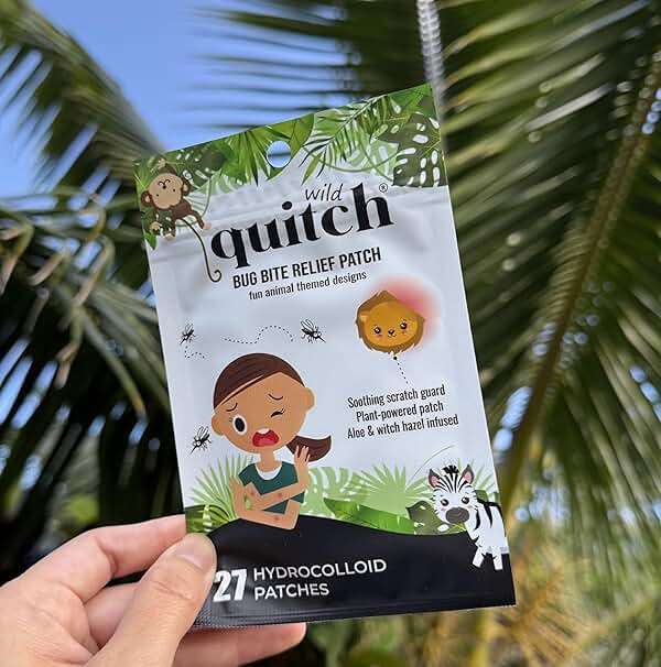 Quitch Mosquito Bite Relief Safari Animal Patches, Bug Bite Anti Itch Cream Alternative for Kids and Baby, Insect Bite Relief, After Bite Relief, Travel Essential for Summer Camp, Cruise and Outdoors - Image 9