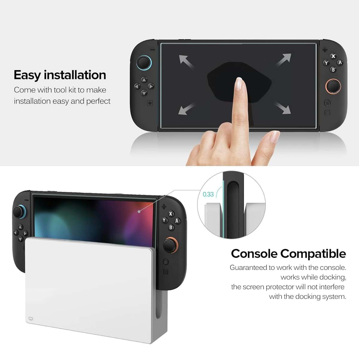 ivoler 4-Pack Tempered Glass Screen Protector Designed for Nintendo Switch 2 2025 [Easy Alignment Frame] 30s Installation, 9H Hardness Transparent HD Clear, Anti-Scratch Updated Version 7.9'' - Image 5