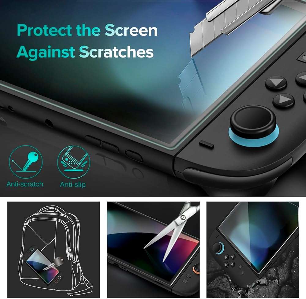 ivoler 4-Pack Tempered Glass Screen Protector Designed for Nintendo Switch 2 2025 [Easy Alignment Frame] 30s Installation, 9H Hardness Transparent HD Clear, Anti-Scratch Updated Version 7.9'' - Image 6