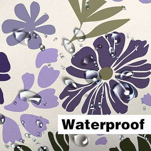 Boho Floral Botanical Shower Curtain, Cute Purple Abstract Mid Century Morden Flowers Leaves Plant Bathroom Curtain, Spring Summer Retro Funky Aesthetic Bathroom Decor Shower Cutain Sets, 70X70IN - Image 5