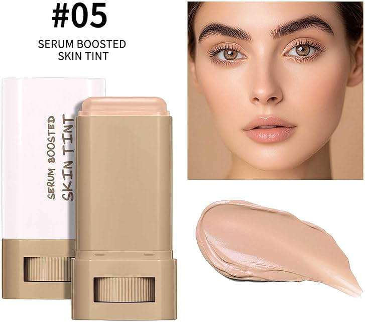 Skin Tint & Contour Stick - Hydrating Serum-Infused Tinted Beauty Balm Foundation Stick, Buildable Coverage for a Natural, Fresh Finish, Quick Application for All Skin and Daily Use - Image 2
