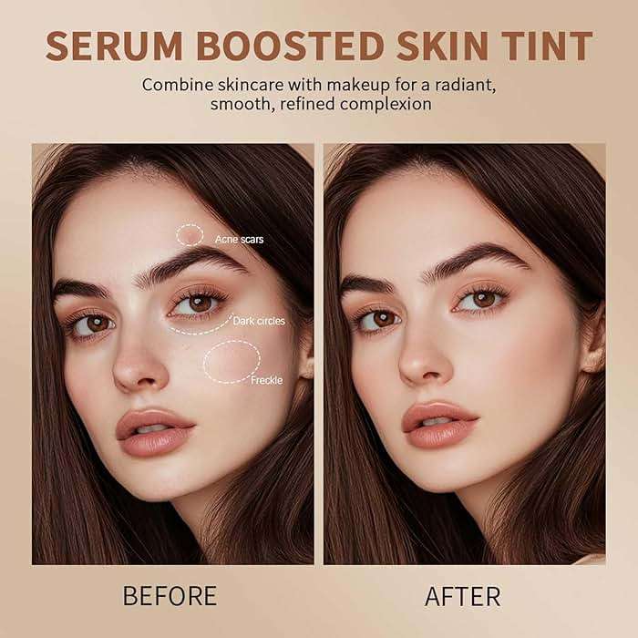 Skin Tint & Contour Stick - Hydrating Serum-Infused Tinted Beauty Balm Foundation Stick, Buildable Coverage for a Natural, Fresh Finish, Quick Application for All Skin and Daily Use - Image 6
