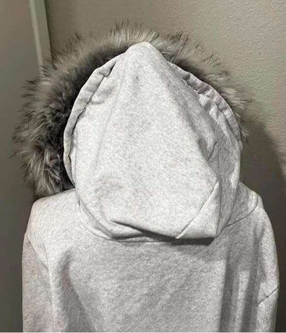 OANTGM Y2k Zip Up Hoodie Fur Jackets Emo Grunge Crop Winter Coats Teen Streetwear 2000s Vintage - Image 4