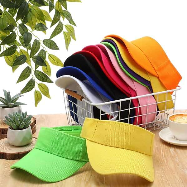 Silkfly 50 Pack Sun Visor Caps Adjustable Sports Athletic Cap UV Protection Sun Visor Hat Men Women Tennis - Image 2