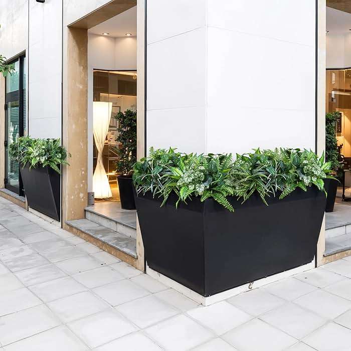 Starttag Artificial Greenery Plants Fake Plastic Leaves with Stems UV Resistant Large Bunches Outside Faux Plants Bushes for Outdoor Patio Garden Front Porch Yard Decor (Green) - Image 9