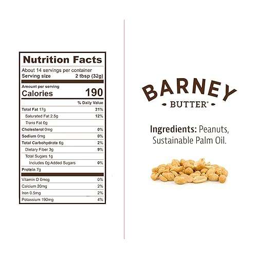 Barney Butter Peanut Butter, Bare Smooth, 16 Ounce Jar, Natural, No Stir, Non-GMO, Gluten Free, Keto, Vegan (Pack of 2) - Image 2