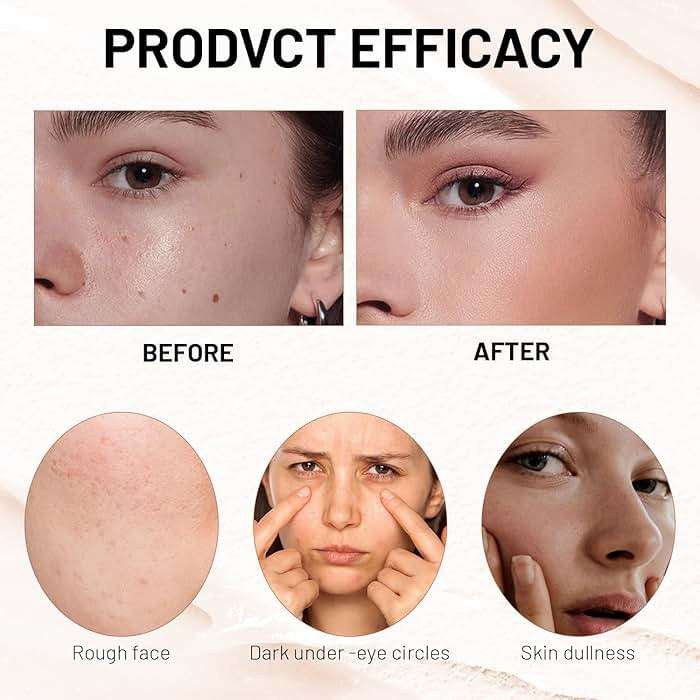 2 In 1 Anti Wrinkle Foundation Stick, Korea Flawless Eraser Foundation Stick- Hydrating Lightweight, Double Head Foundation Make Up Stick with Brush,Multi-Use Face Makeup Contour Stick(Natural, 1PC) - Image 2