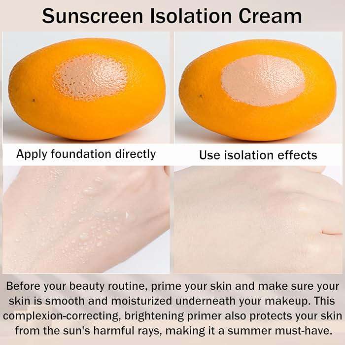 3 In 1Primer for Face Before Makeup,Sunscreen Isolation Cream, SPF 50, One Step Color Corrector Face Primer, Blurs Imperfections Oil Control & Moisturizing Skin Tone Correcting,Radiance Skin - Image 7