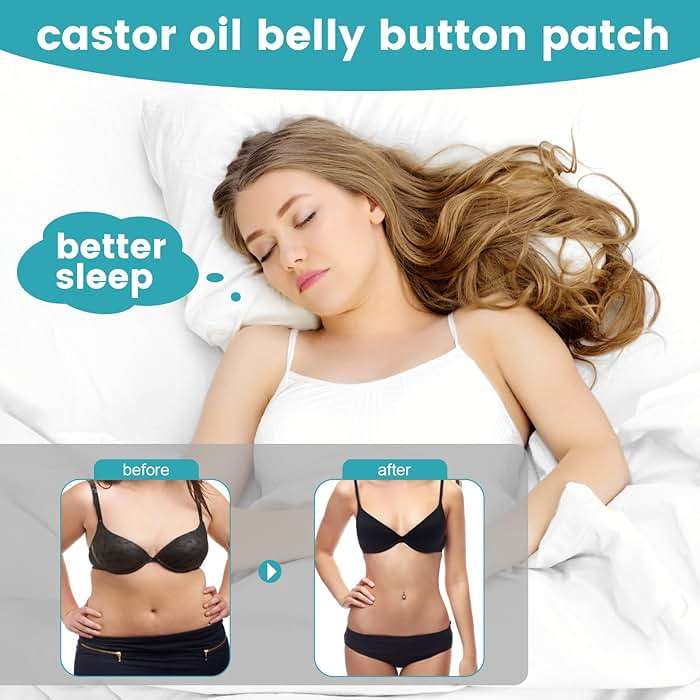 36Pcs Castor Oil Pack Wrap, Organic Cotton Castor Oil Patches for Belly Button, Disposable Self-Adhesive Pads, Portable Anti Leakage No Wash Kit - Image 3