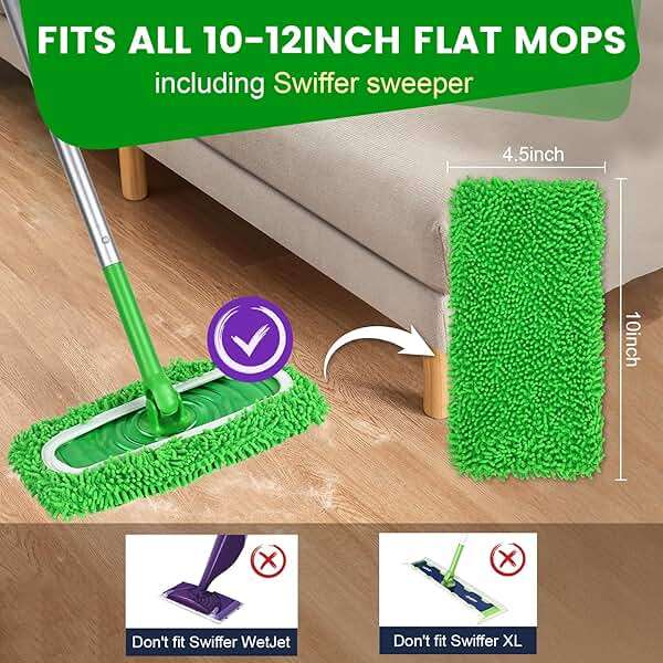 6Pcs Reusable Microfiber Mop Pads Compatible with Sweeper Mop, Replacement Wet Mopping pad Refills & Washable Dry Sweeping Cloths for Surface/Hardwood Floor Cleaning - Image 2