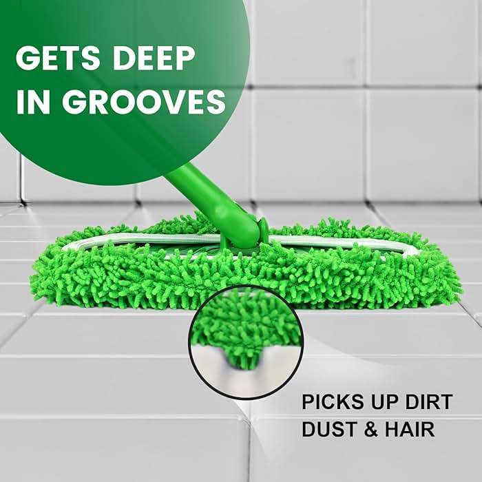 6Pcs Reusable Microfiber Mop Pads Compatible with Sweeper Mop, Replacement Wet Mopping pad Refills & Washable Dry Sweeping Cloths for Surface/Hardwood Floor Cleaning - Image 4