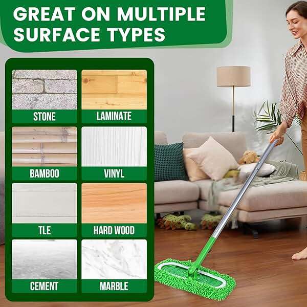 6Pcs Reusable Microfiber Mop Pads Compatible with Sweeper Mop, Replacement Wet Mopping pad Refills & Washable Dry Sweeping Cloths for Surface/Hardwood Floor Cleaning - Image 6