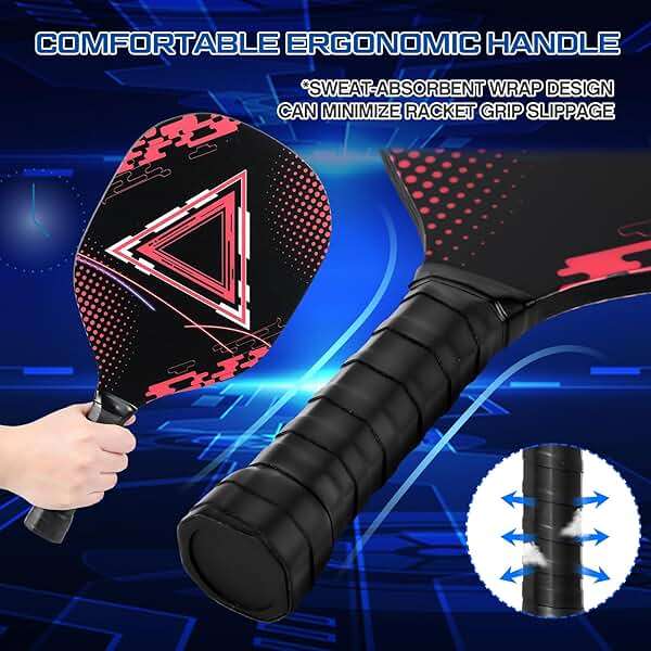 WinnerWhy 8 Pcs Paddles Set Compatible with Pickleball Wood Rackets Compatible with Pickleball 2 Carry Bags Lightweight Racquet with Ergonomic Grip for Players of All Levels Men Women - Image 2