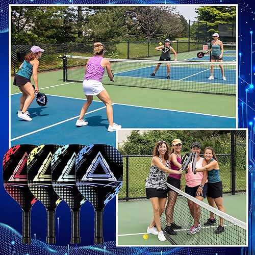 WinnerWhy 8 Pcs Paddles Set Compatible with Pickleball Wood Rackets Compatible with Pickleball 2 Carry Bags Lightweight Racquet with Ergonomic Grip for Players of All Levels Men Women - Image 7