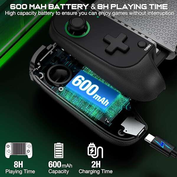 Wireless Phone Controller for iPhone/Android No Deadzone, Mobile Gaming Controller Support Xbox Game Pass, Steam Link, GeForce Now, Call of Duty, Roblox, Cloud Gamepad for iOS with Dynamic LED Lights - Image 5