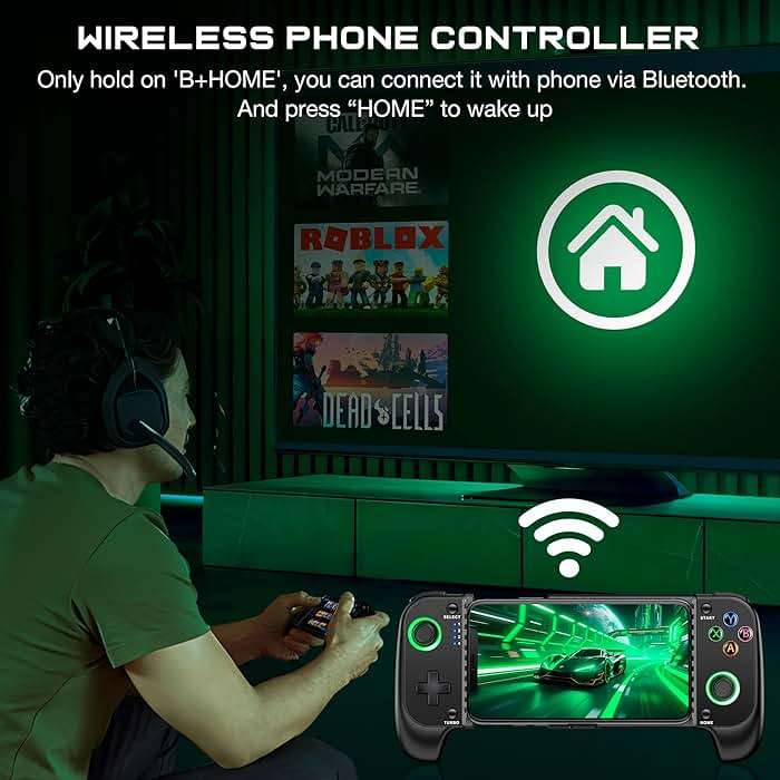 Wireless Phone Controller for iPhone/Android No Deadzone, Mobile Gaming Controller Support Xbox Game Pass, Steam Link, GeForce Now, Call of Duty, Roblox, Cloud Gamepad for iOS with Dynamic LED Lights - Image 6