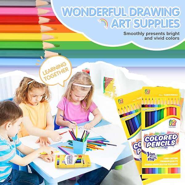 JIANERSHE 288 Count Colored Pencils Bulk, 12 Assorted Colors, 24Packs Pre-sharpened Coloring Pencils Set for Kids,Back to School Supplies,Teachers Essential Classroom Art Prizes - Image 5