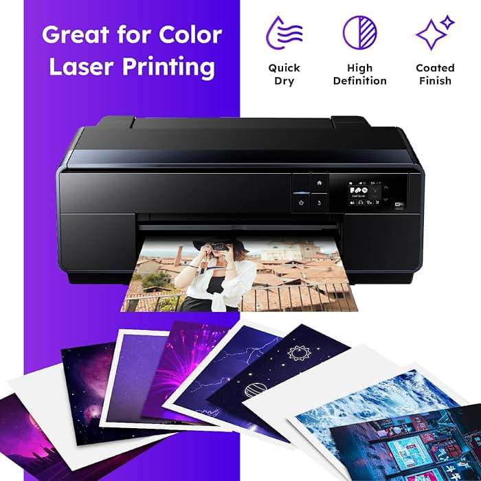 Dull 80lb Text Digital Low Gloss Paper, Double Sided C2S, Coated, Perfect for Color Laser Printing, Design Proposals, Flyers, Brochures | Matte Finish | 8.5" x 11" | 100 Sheets - Image 3
