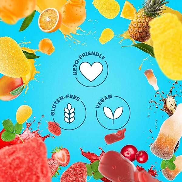 Shameless Snacks Candy Carnival - Sour Candy & Fruit Snacks, Gummy Candy Variety Pack, Strawberry Orange Mango Cola, Keto Snacks 3g Sugar Gluten Free for Kids & Adults - Image 4