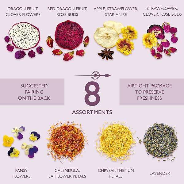 MILLIN Cocktail Garnish Gift Set – Edible Flowers & Dehydrated Fruits | Premium Bar Accessories | Unique Gift for Her | Holiday gifting - Image 3