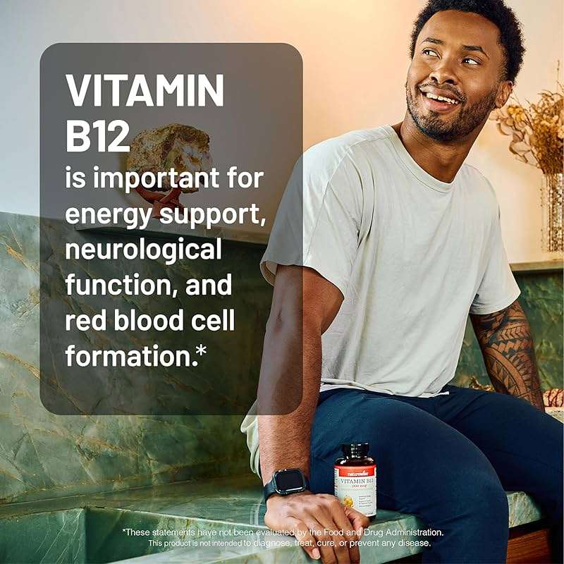 NatureWise Vitamin B12 5000 mcg - Extra Strength - Supplement for Supporting Energy Levels, Mental Clarity, Nervous System Health - Easy-to-Swallow, Soy and Gluten-Free, Non-GMO - 60 Softgels - Image 9