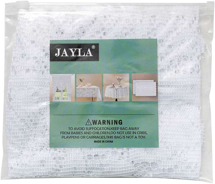 Jayla White Semi-Sheer Floral Lace Curtain Swag for Kitchen Half Window Bathroom Decoration Rod Pocket,59 x 39 Inch, 1 Panel - Image 9