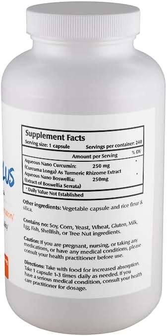 One Planet Nutrition Nano Curcumin Plus 500 mg Veggie Capsules (240 Servings), Nano Curcumin with Boswellia for High Absorption, Supports Joint and Immune Health, Non-GMO, Vegan, Gluten-Free - Image 2