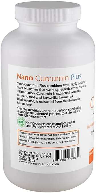 One Planet Nutrition Nano Curcumin Plus 500 mg Veggie Capsules (240 Servings), Nano Curcumin with Boswellia for High Absorption, Supports Joint and Immune Health, Non-GMO, Vegan, Gluten-Free - Image 3