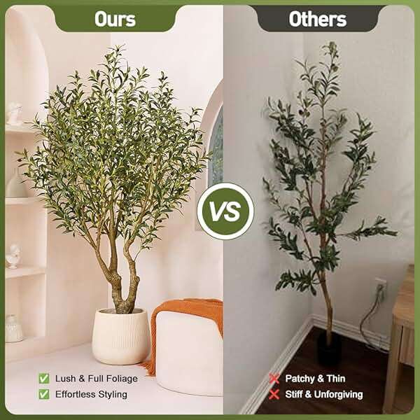 Verinatural Olive Tree Artificial Indoor 6ft - Large Fake Plants - Realistic Faux Olive Tree in Pot - Tall Artificial Plants for Home, Patio, Living Room, Office Decor,VN138 - Image 3