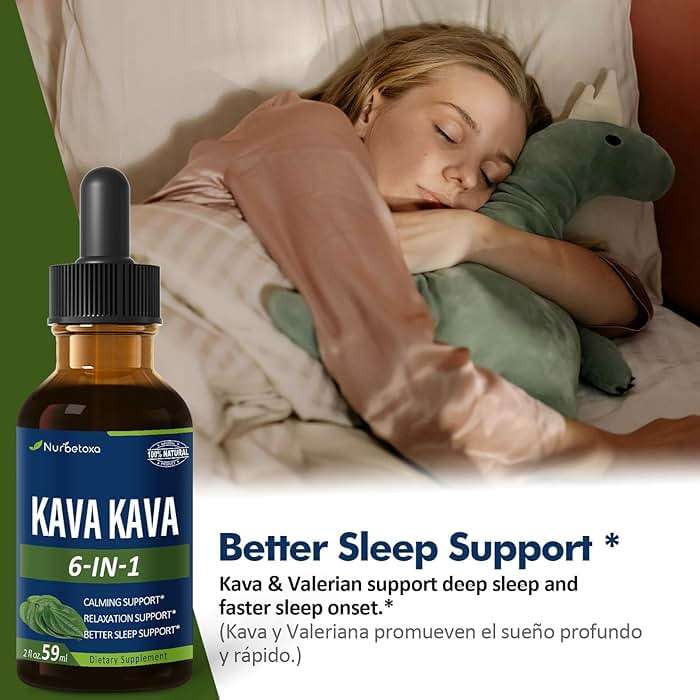 Nurbetoxa Kava Kava Root Extract Drops for Calming & Relaxation Support, Natural Herbal Blend Tincture Supplement for Better Sleep Support with Valerian Root, Lemon Balm and Chamomile. 2oz - Image 2