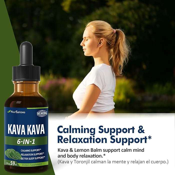 Nurbetoxa Kava Kava Root Extract Drops for Calming & Relaxation Support, Natural Herbal Blend Tincture Supplement for Better Sleep Support with Valerian Root, Lemon Balm and Chamomile. 2oz - Image 3