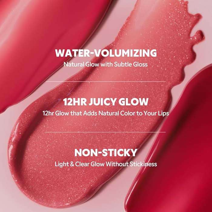 TIRTIR [*Mini Size Waterism Tinted Lip Gloss #24 Lovably, 0.06 Fl Oz – Kiss Ready Lipgloss, 12H Long Lasting Non Sticky Natural Tinted Glow Korean Multiuse Cheek and Lip Tint for Women gift - Image 3