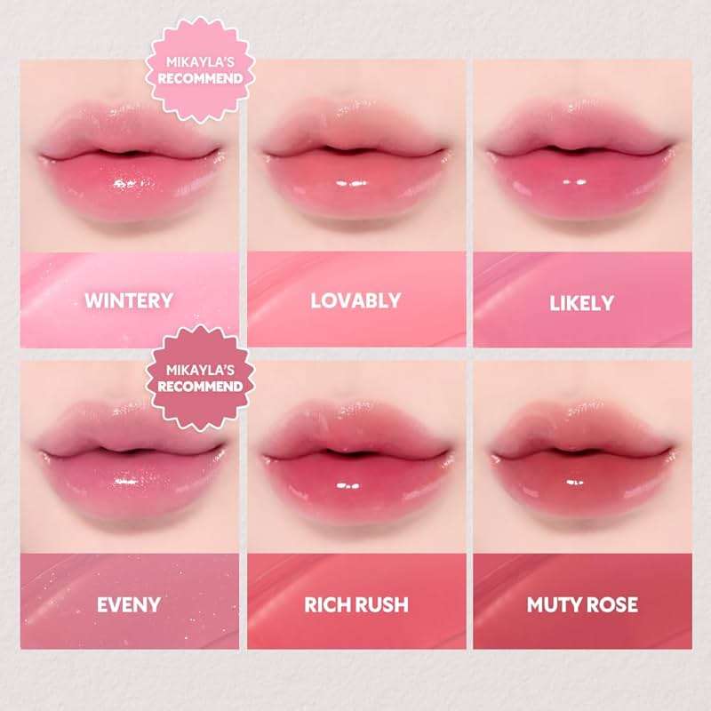 TIRTIR [*Mini Size Waterism Tinted Lip Gloss #24 Lovably, 0.06 Fl Oz – Kiss Ready Lipgloss, 12H Long Lasting Non Sticky Natural Tinted Glow Korean Multiuse Cheek and Lip Tint for Women gift - Image 6