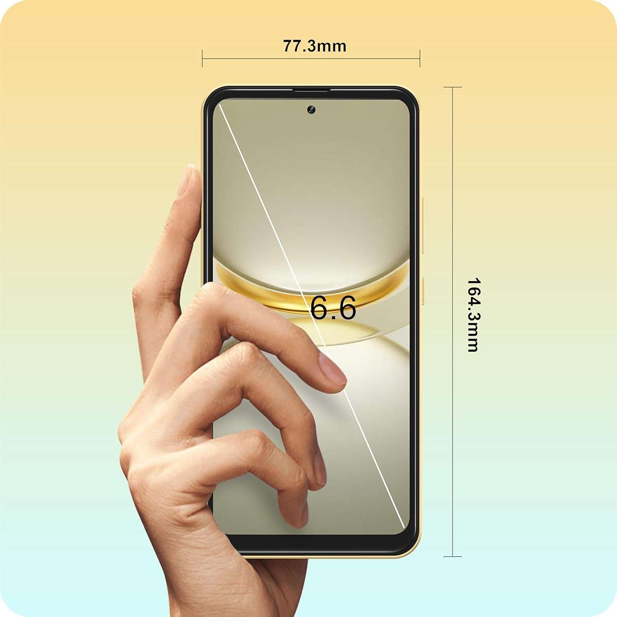 Zolykool A1, 4G Android Phone, 6.6 Inch Screen, Face Unlocked Phones, Unlocked for T-Mobile, 32GB Android 14 Smartphones, 3GB RAM Cell Phone, Octa-Core Dual SIM, 2025, Gold - Image 2