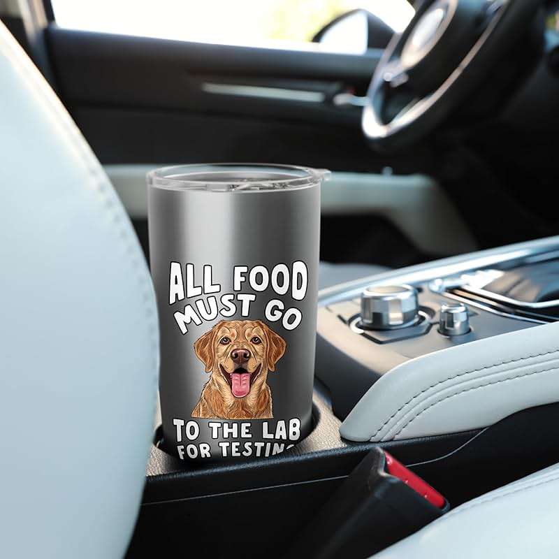 Labrador Retriever All Food Must Go To The Lab Dog Funny Stainless Steel Insulated Tumbler - Image 2