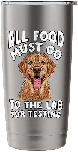 Labrador Retriever All Food Must Go To The Lab Dog Funny Stainless Steel Insulated Tumbler - Image 4