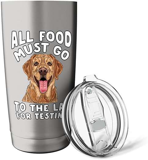 Labrador Retriever All Food Must Go To The Lab Dog Funny Stainless Steel Insulated Tumbler - Image 6