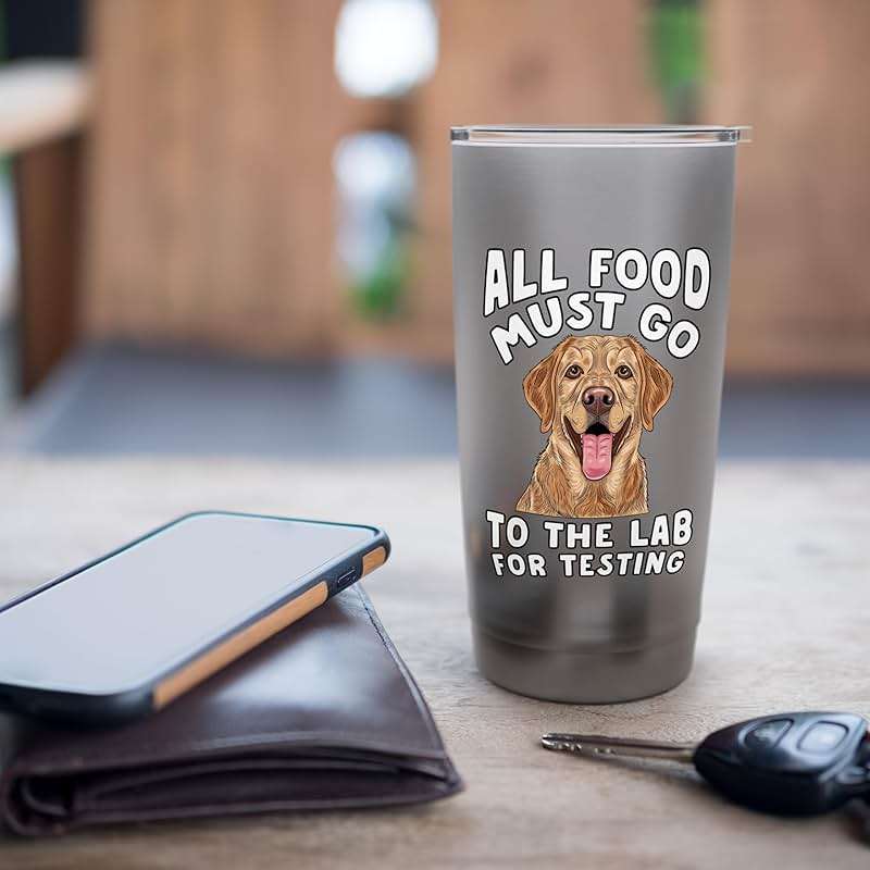 Labrador Retriever All Food Must Go To The Lab Dog Funny Stainless Steel Insulated Tumbler - Image 7