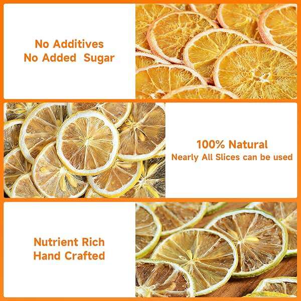 3-Pack Dehydrated ORANGE,LEMON & LIME,9oz total,Premium Craft Cocktail Garnish With10 Pcs Drink Umbrellas Picks And 1 Fruit Clips,for Tea, Beverages, and More Craft Cocktail Home Mixologist,Bartender Garnishes Dried Fruit - Image 3