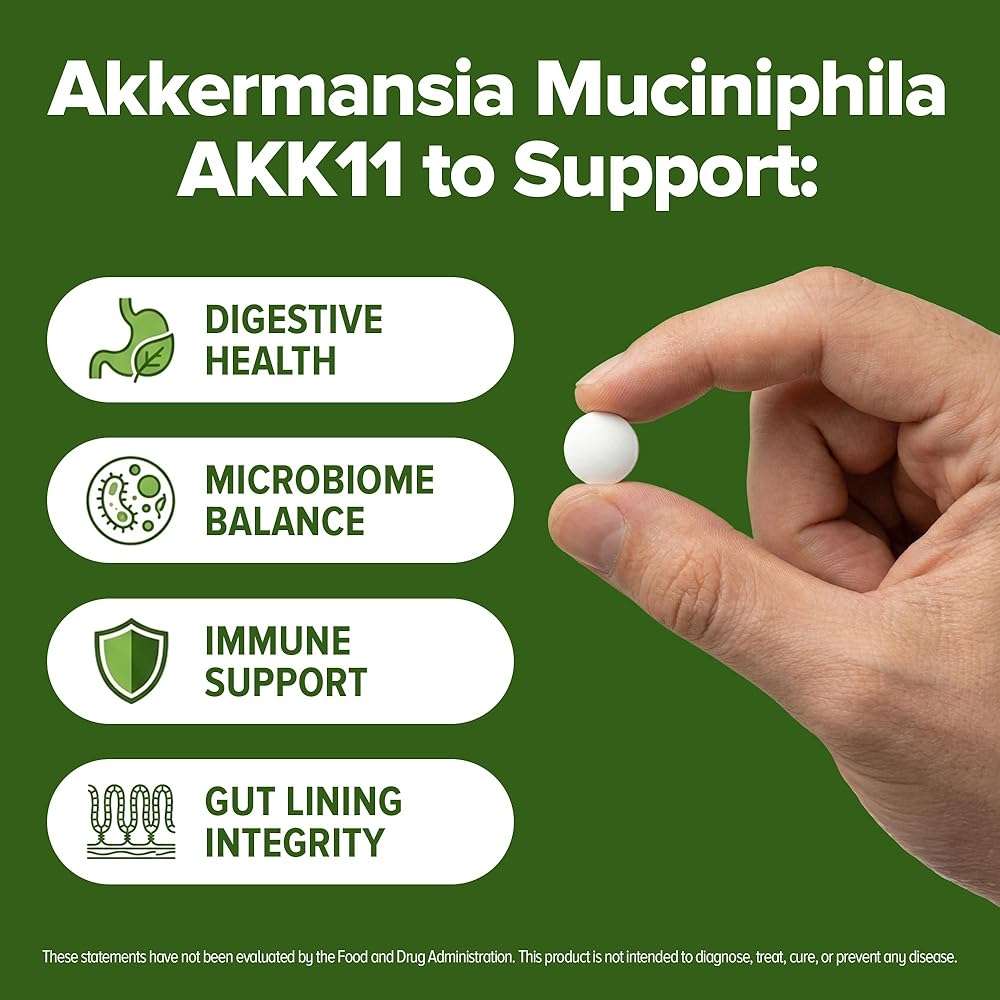 Akkermansia Muciniphila Probiotic 240 Tablets (4 Month Supply) - 100 Million AFU Researched Strain AKK11 - Supports Digestive Health & Gut Lining - GMP Certified (240, Akkermansia Muciniphila) - Image 4